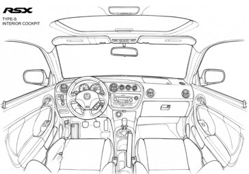 2002 Acura RSX Type-S interior cockpit.

