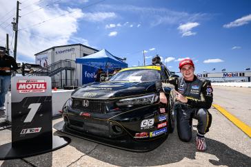 #5: KMW Motorsports With TMR Engineering, Honda Civic FL5 TCR, TCR: Tim Lewis, Rocco Pasquarella, Motul Pole Award