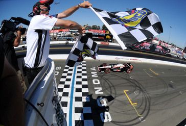 26-28 August, 2011, Sonoma, California USA.Will Power takes the checkered flag at Sears Point..(c)2011, Paul Webb.LAT Photo USA