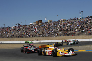 26-28 August, 2011, Sonoma, California USA.Ryan Hunter-Reay and JR Hildebrand.(c)2011, Michael L. Levitt.LAT Photo USA