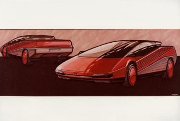 1984 Honda HP-X by Pininfarina - Archive Final Drawing