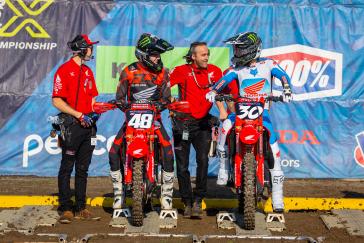 Hunter Lawrence Gives ’25 CRF450R a Moto Win and Podium Overall Finish in AMA Debut