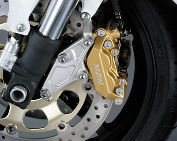 2002 Honda RC51 front brake (European model shown).
