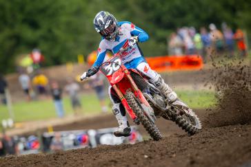 Hunter Lawrence Gives ’25 CRF450R a Moto Win and Podium Overall Finish in AMA Debut