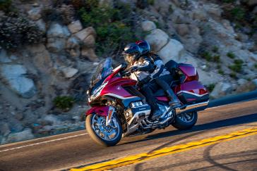 Honda Gold Wing Tour Candy Ardent Red Action