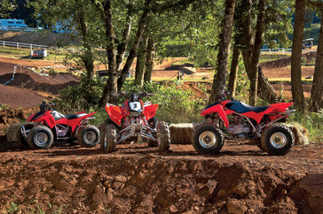 2006 Honda TRX90, TRX450R, and TRX250EX.
