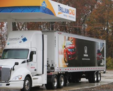 Honda truck at new CNG Filling station in Troy, Ohio