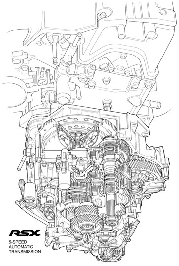 2002 Acura RSX 5-speed automatic transmission.
