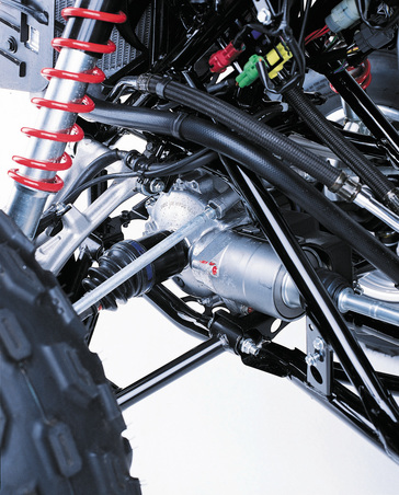 2003 Honda Fourtrax Rincon front suspension.
