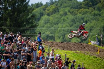 Hunter Lawrence Gives ’25 CRF450R a Moto Win and Podium Overall Finish in AMA Debut