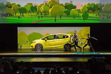 2015 Honda Fit introduction at the 2014 North American International Auto Show in Detroit on January 13, 2014.