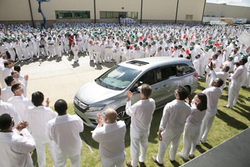 Associates at Honda Manufacturing of Alabama celebrate the start of production of the all-new 2018 Honda Odyssey.