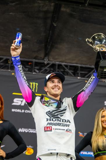 Hunter Lawrence takes career-first 450SX Triple Crown overall win in Indianapolis