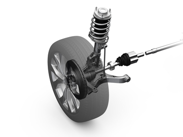 2012 Honda Civic Si Coupe technical illustration for MacPherson Strut front suspension.