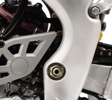 2004 Honda CRF250R swingarm pivot.

