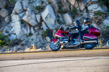Honda Gold Wing Tour Candy Ardent Red Action