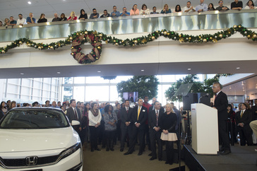 Honda delivered its 2017 Clarity Fuel Cells on December 19, 2016 on the Torrance, Calif., campus of American Honda Motor Co., Inc..