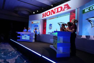 In a thrilling final match that came down to the fast-paced Ultimate Challenge round, North Carolina Central University surpassed defending champion Hampton University to claim its first Honda Campus All-Star Challenge national championship title.