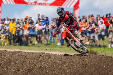 Hunter Lawrence Gives ’25 CRF450R a Moto Win and Podium Overall Finish in AMA Debut