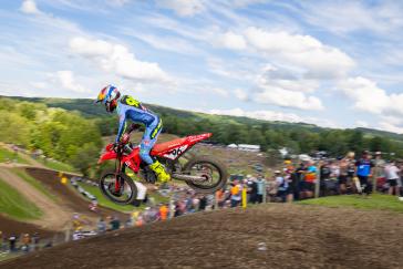 Hunter Lawrence Gives ’25 CRF450R a Moto Win and Podium Overall Finish in AMA Debut