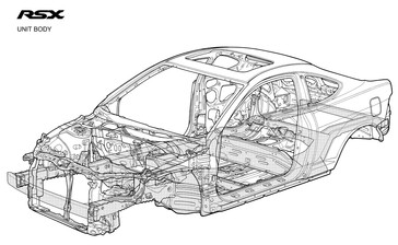 2002 Acura RSX unit body.
