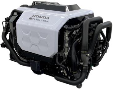 The module features the current Honda FC system, co-developed by Honda and GM. It advanced performance and doubled durability while reducing cost by two-thirds compared to the previous generation system, which was used in the Honda Clarity Fuel Cell.
