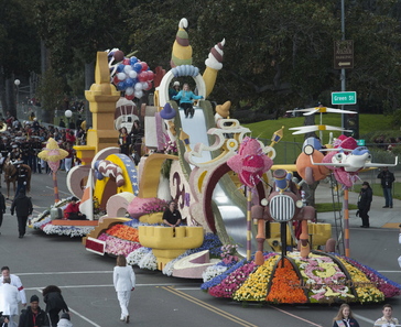The Honda 2013 Rose Parade float entry, "Follow Your Dreams," led the 124th Tournament of Roses Parade, themed "Oh, the Places You'll Go!™," Tuesday, Jan. 1, 2013 in Pasadena, Calif. The float's design captured the theme through its imaginative depiction of innovative Honda technologies and Dr. Seuss-inspired features.