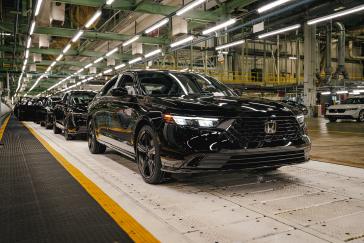 The Honda Accord, shown here in the Marysville Auto Plant, is the highest-ranking gas-powered car in the Cars.com American-Made Index