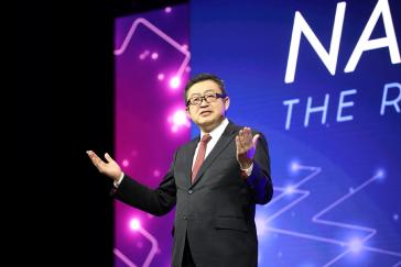 Kensuke Oe, president and director of Honda Development & Manufacturing of America, LLC and managing executive officer of Honda Motor Co., Ltd., speaks at the annual Honda Supplier Conference.