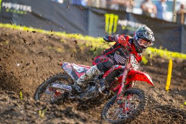 Hunter Lawrence Gives ’25 CRF450R a Moto Win and Podium Overall Finish in AMA Debut