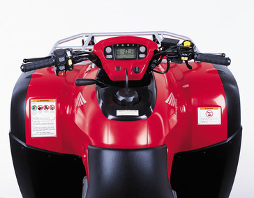 2003 Honda Fourtrax Rincon cockpit.

