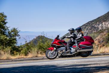 Honda Gold Wing Tour Candy Ardent Red Action