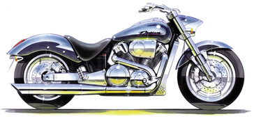 Honda VTX concept sketch.
