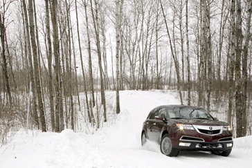 2010 Acura MDX snow.