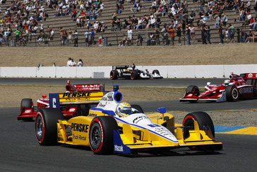 26-28 August, 2011, Sonoma, California USA.Ryan Briscoe and Dario Franchitti.(c)2011, Michael L. Levitt.LAT Photo USA