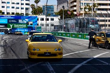 Acura celebrated 40 years of Precision Crafted Performance at the 2026 Acura Grand Prix of Long Beach with a parade lap featuring 40 iconic vehicles from the brand’s history—including the Integra Type R and Type S, NSX, Legend, MDX, CL, and more—led by the Integra 40 Racer, driven by Dai Yoshihara.