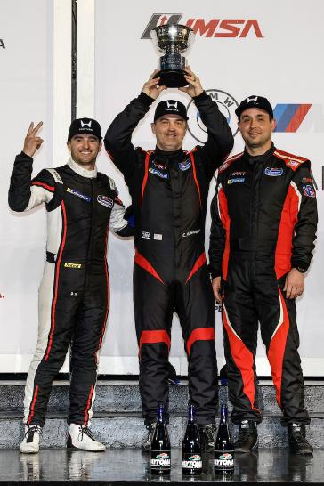 #89: HART, Honda Civic FL5 TCR, TCR: Chad Gilsinger, Tyler Chambers, Cameron Lawrence, on the podium