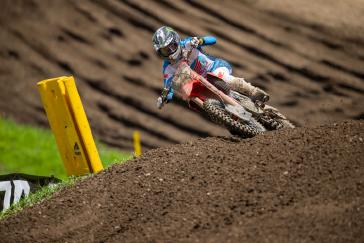 Hunter Lawrence Gives ’25 CRF450R a Moto Win and Podium Overall Finish in AMA Debut