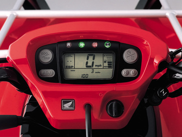 2003 Honda Fourtrax Rincon instrument panel.

