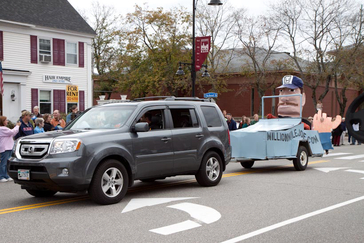 On Oct. 23, 2011, Honda hosted a surprise parade in Saco, Maine, to celebrate Joe LoCicero's amazing accomplishment of hitting one million miles on his 1990 Honda Accord. The parade interrupted a brief press conference where Joe was scheduled to receive an oversized key to a new 2012 Honda Accord from Ms. Maine, Ashley Marble
.

The city of Saco was the venue for a one-block-long celebratory "Million Mile Joe" parade that featured:

-giant odometer float powered by six people spinning life-sized hamster wheels;
-airplane banner congratulating Joe;
-Biddeford High School student-made floats;
-Westbrook High School marching band and color guard;
-Saco Middle School Marching Band;
-Shoestring Theater stilt walkers; and
-over-the-top costumed characters.

While the typical driver clocks about 14,000 miles per year, Joe does that in about three months. Joe's 1990 Honda Accord has taken him one million miles over the past 15 years, a feat that speaks to the reliability of his Honda as well as the dedication of its driver to reach this unique milestone. As Joe approached the one-million-mile mark, Honda fans have been following his journey on www.millionmilejoe.com.
