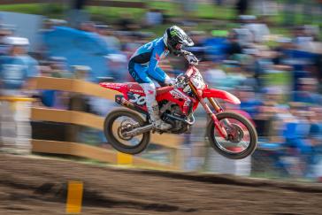 Hunter Lawrence Gives ’25 CRF450R a Moto Win and Podium Overall Finish in AMA Debut
