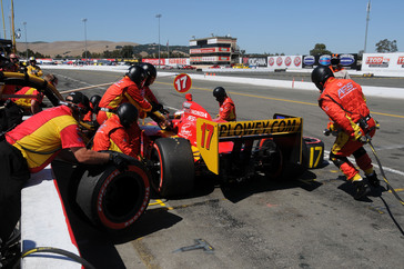 26-28 August, 2011, Sonoma, California USA.Martin Plowman pit stop..(c)2011, Paul Webb.LAT Photo USA