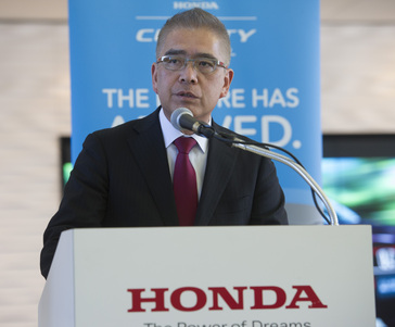Kiyoshi Shimizu, large project leader and chief engineer for the Clarity Fuel Cell, shared his vision for the 2017 Clarity Fuel Cell on December 19, 2016 on the Torrance, Calif., campus of American Honda Motor Co., Inc.
