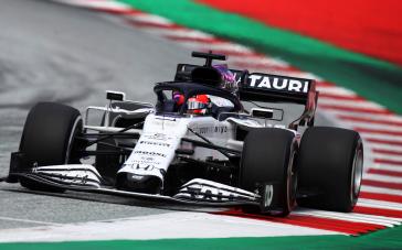 AlphaTauri’s Daniil Kvyat scored his first Formula 1 points of the year Sunday, taking his Honda to 10th place in the Styrian GP