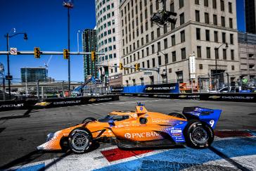 Honda locks out the front row at the Detroit Grand Prix