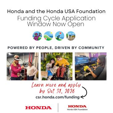 Honda and the Honda USA Foundation Now Accepting Applications for Programmatic Funding to Support Nonprofits