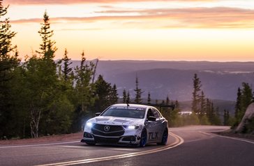 The Pikes Peak Acura TLX A-Spec makes its racing debut with a modified suspension and a 500-horsepower 3.5-liter V6 turbo engine.