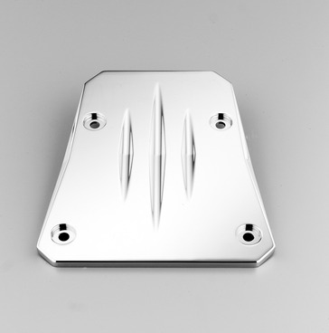 2002 Honda VTX billet backrest trim accessory.
