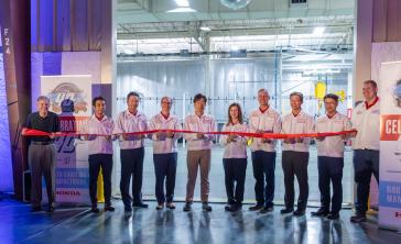 Swepsonville Mayor Henry Carrouth and Honda leaders cut the ribbon to the new weld and paint investment at the North Carolina Manufacturing plant.