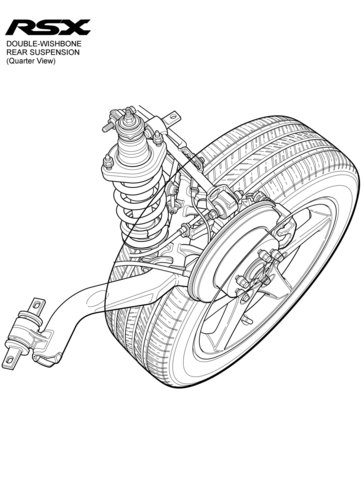 2002 Acura RSX rear suspension.
